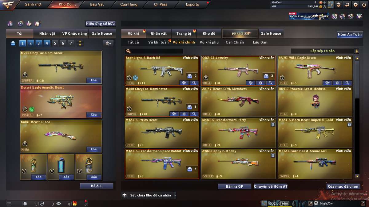 shop acc cf uy tin gia re